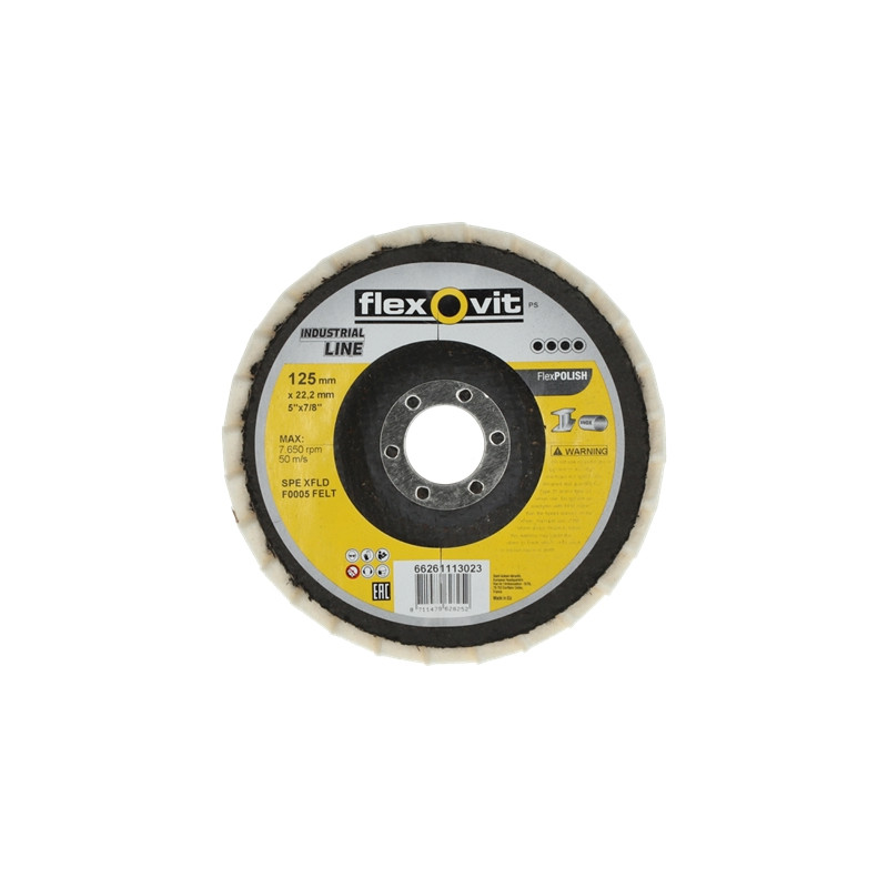 Flexpolish disque de polissage 125mm x 12mm Flexovit