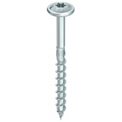 Vis à bois tête large zingué blanc 6x140 boite de 100 HECO